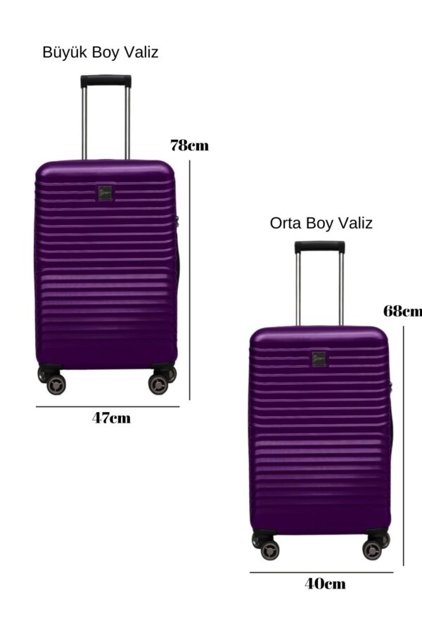 2-li-valiz-seti-polikarbon-buyuk-boy-orta-boy-valiz-mor-1811-122365 2'li Valiz Seti Polikarbon Büyük Boy – Orta Boy Valiz Mürdüm 1811