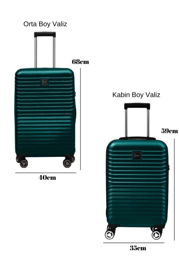 2-li-valiz-seti-polikarbon-orta-boy-kabin-boy-valiz-petrol-1811-122387 2'li Valiz Seti Polikarbon Orta Boy - Kabin Boy Valiz Petrol 1811