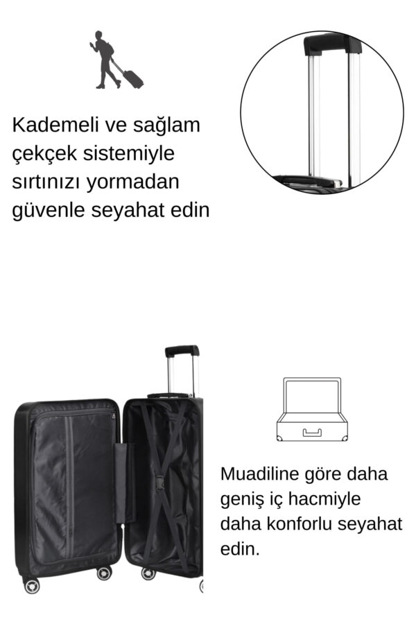 2-li-valiz-seti-polikarbon-orta-boy-kabin-boy-valiz-siyah-1809-122232 2'li Valiz Seti Polikarbon Orta Boy - Kabin Boy Valiz Siyah 1809