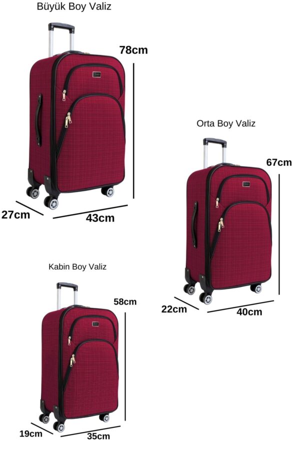 3-lu-valiz-seti-4-teker-kumas-valiz-bordo-1081-137890 3'lü Valiz Seti 4 Teker Kumaş Valiz Bordo 1081