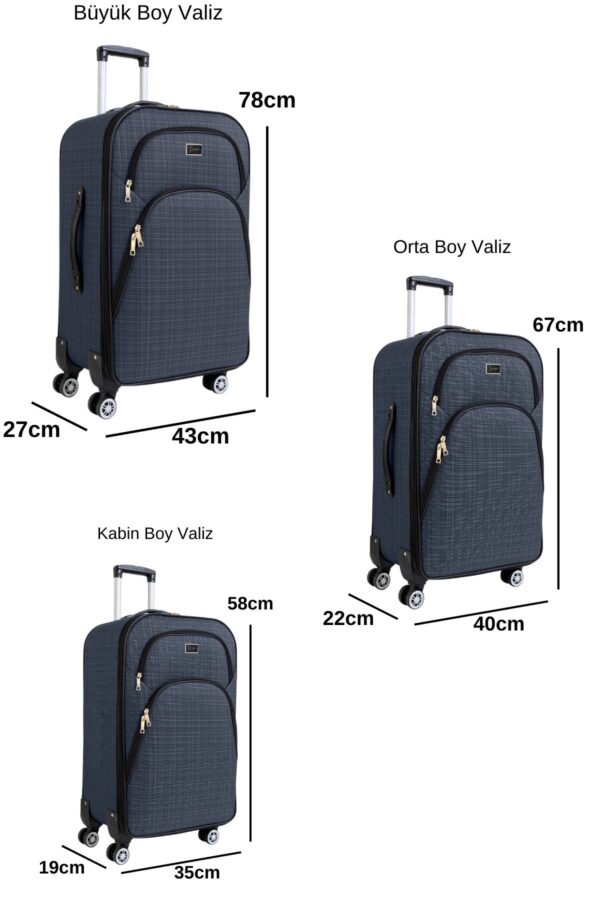 3-lu-valiz-seti-4-teker-kumas-valiz-lacivert-1081-138179 3'lü Valiz Seti 4 Teker Kumaş Valiz Lacivert 1081