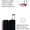 Büyük Boy %100 Polikarbon Valiz 4x2 Teker Rose 1809