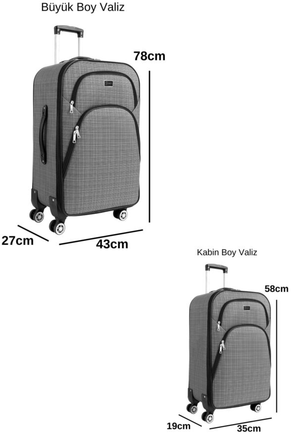 buyuk-ve-kabin-boy-valiz-seti-4-teker-kumas-valiz-gri-1081-137974 Büyük ve Kabin Boy Valiz Seti 4 Teker Kumaş Valiz Gri 1081