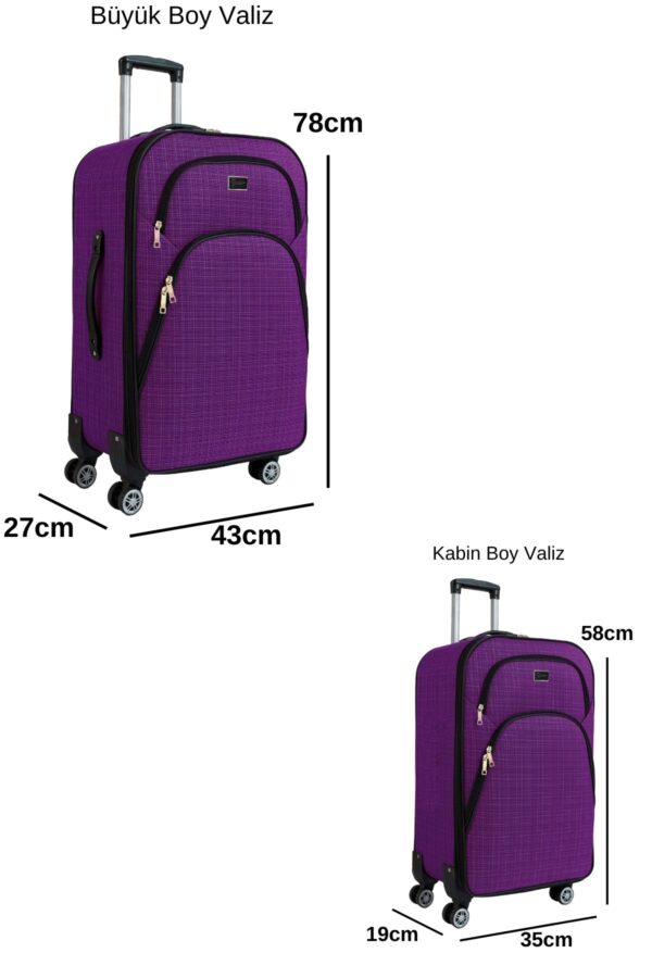buyuk-ve-kabin-boy-valiz-seti-4-teker-kumas-valiz-mor-1081-138262 Büyük ve Kabin Boy Valiz Seti 4 Teker Kumaş Valiz Mor 1081