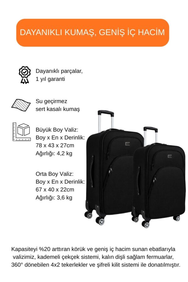 buyuk-ve-orta-boy-valiz-seti-4-teker-kumas-valiz-siyah-1081-138548 Büyük ve Orta Boy Valiz Seti 4 Teker Kumaş Valiz Siyah 1081