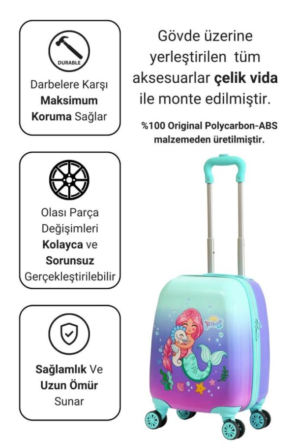 Deniz Kızı Policarbon Çocuk Valizi 0249