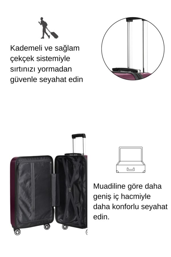 kabin-boy-100-polikarbon-valiz-4x2-teker-bordo-1809-122084 Kabin Boy %100 Polikarbon Valiz 4x2 Teker Bordo 1809