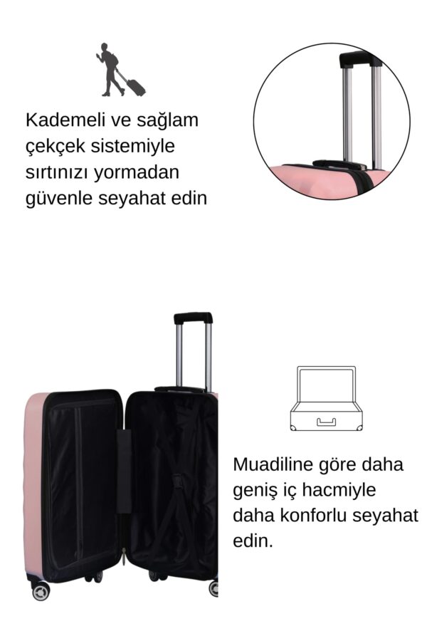 kabin-boy-100-polikarbon-valiz-4x2-teker-rose-1809-122087 Kabin Boy %100 Polikarbon Valiz 4x2 Teker Rose 1809