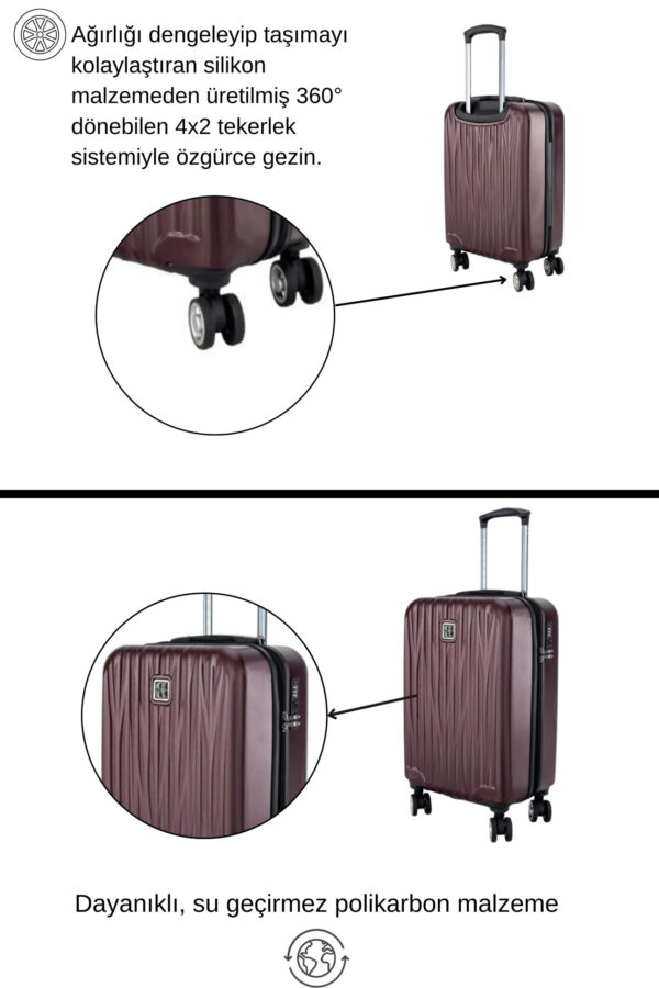 kabin-boy-100-polikarbon-valiz-bordo-1815-122474 Kabin Boy %100 Polikarbon Valiz Bordo 1815