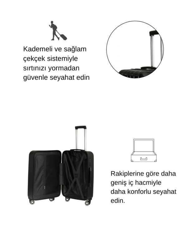 kabin-boy-100-polikarbon-valiz-parlak-siyah-1810-128729 Kabin Boy %100 Polikarbon Valiz Parlak Siyah 1810