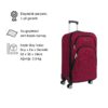 Kabin Boy 4 Teker Kumaş Valiz Bordo 1081