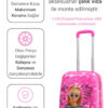 Lisanlı Barbie Policarbon Çocuk Valizi Pembe 2991