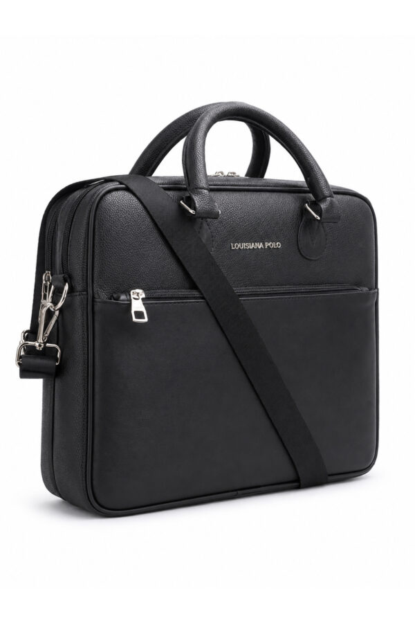 louisiana-polo-cift-bolmeli-evrak-cantasi-siyah-1712-141159 Louisiana Polo Siyah Erkek Çift Bölmeli Laptop ve Evrak Çantası Omuz Askılı İş Çantası 1712