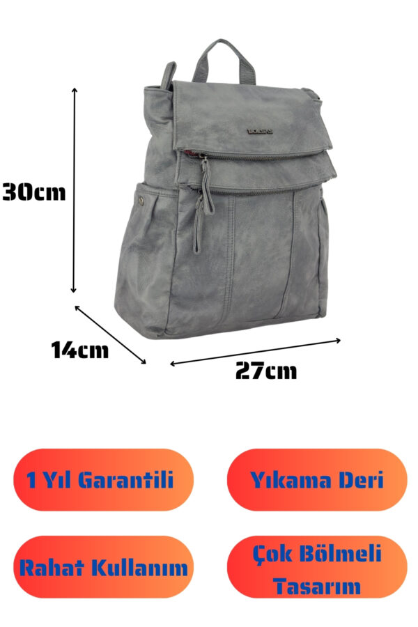 matilda-kadin-sirt-canta-gri-1044-116586 Bolsas Kadın Sırt Çanta Gri 1044