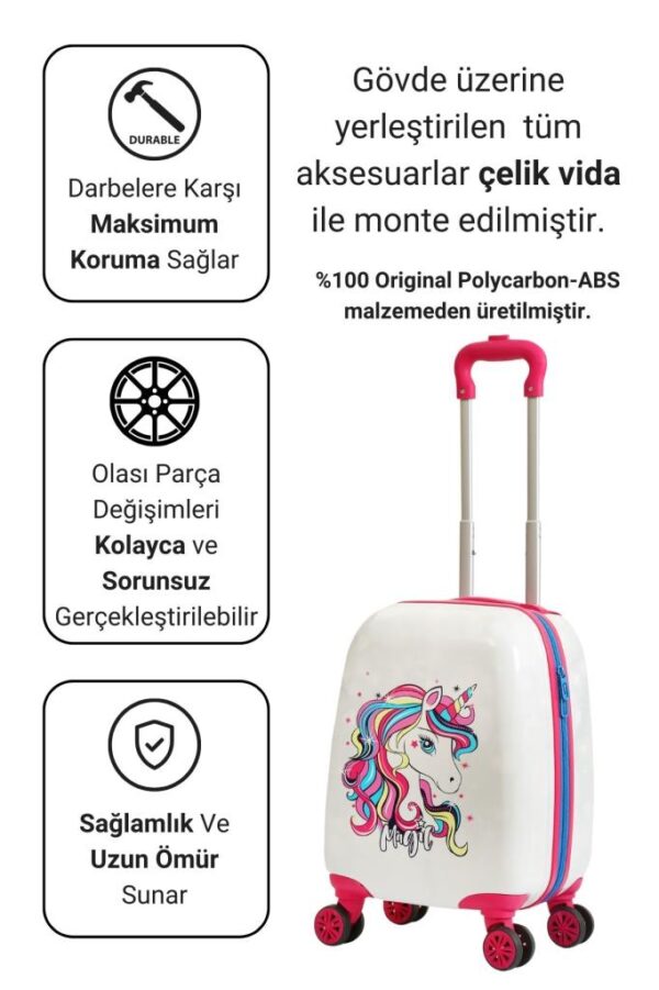 umicorn-policarbon-cocuk-valizi-0249-102964 Unicorn Policarbon Çocuk Valizi Beyaz-Pembe 0249