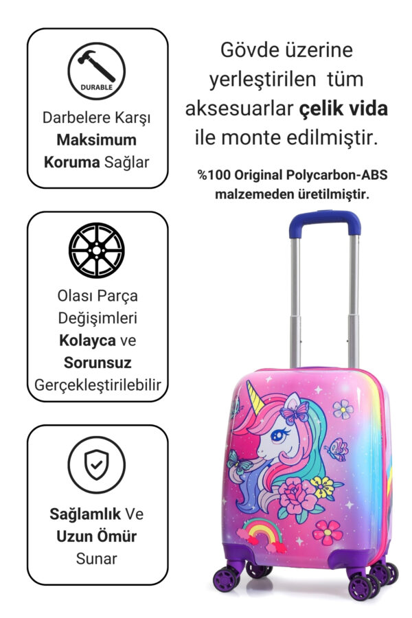 unicorn-policarbon-cocuk-valizi-mor-pembe-0249-140755 Unicorn Policarbon Çocuk Valizi Mor-Pembe 0249