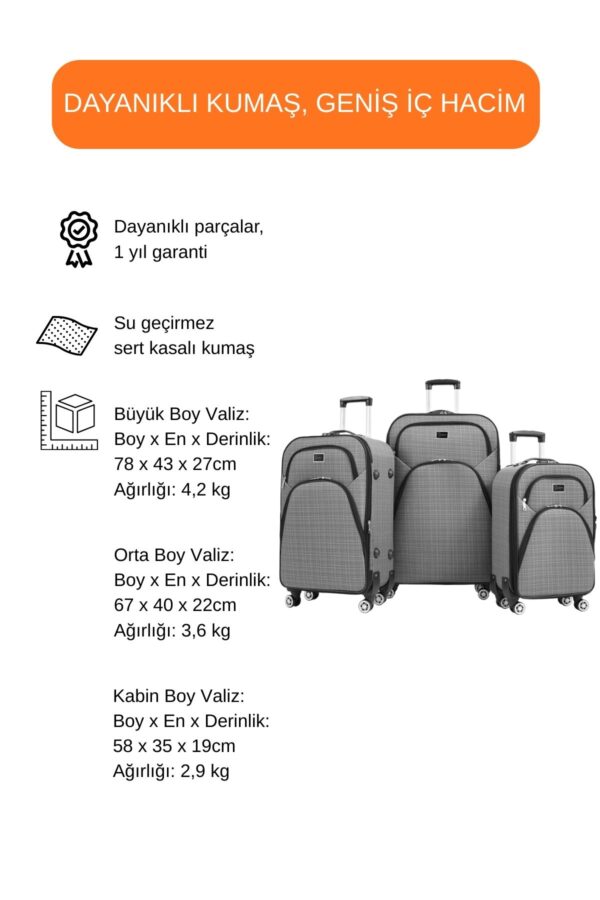 3-lu-valiz-seti-4-teker-kumas-valiz-gri-1081-137987 3'lü Valiz Seti 4 Teker Kumaş Valiz Gri 1081