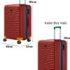 Büyük Ve Kabin Boy 2'li Valiz Seti %100 Polikarbon Valiz 4x2 Teker Bordo 1088