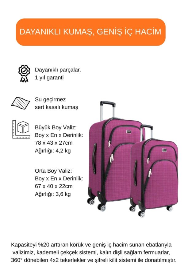 buyuk-ve-orta-boy-valiz-seti-4-teker-kumas-valiz-pembe-1081-138346 Büyük ve Orta Boy Valiz Seti 4 Teker Kumaş Valiz Pembe 1081