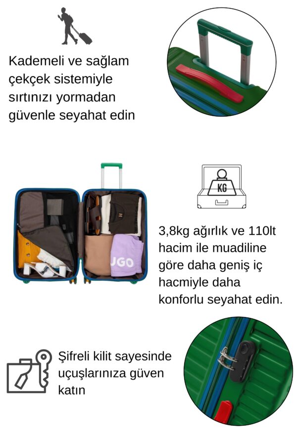 orta-boy-100-polikarbon-valiz-4x2-teker-yesil-1088-119738 Orta Boy %100 Polikarbon Valiz 4x2 Teker Yeşil 1088