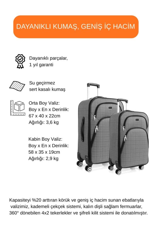 orta-ve-kabin-boy-valiz-seti-4-teker-kumas-valiz-gri-1081-137951 Orta ve Kabin Boy Valiz Seti 4 Teker Kumaş Valiz Gri 1081