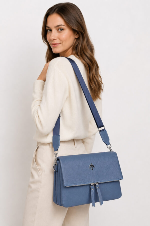 JKLN Kadın Çapraz Askılı Günlük Omuz Çantası Mavi Çanta IM548